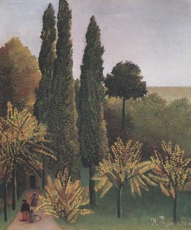 Henri Rousseau Landscape in Buttes-Chaumont oil painting image